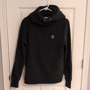 Naketano Black Hoodie with Brown Accents
